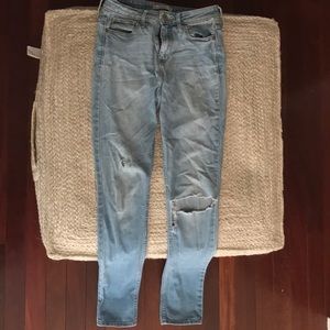 High rise light wash jeans Abercrombie & Fitch